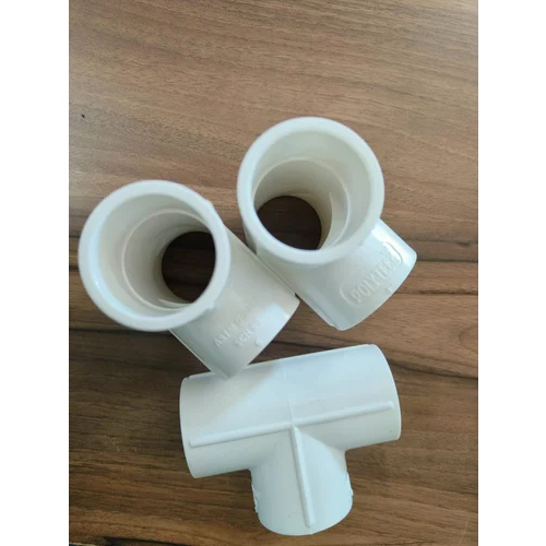 UPVC Pipe Fittings - Round Shape, White Color | 1 Year Warranty, Painted Surface Finish