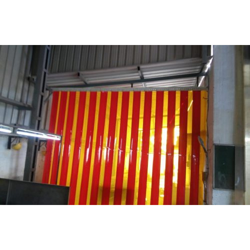 Red And Yellow PVC Strip Curtain