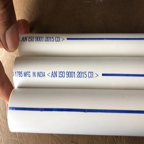 Upvc Plumbing Pipes - 40mm Diameter, Grey Color, 1.3mm Thickness - Pvc Water Pipes With 1 Year Warranty, Round Shape