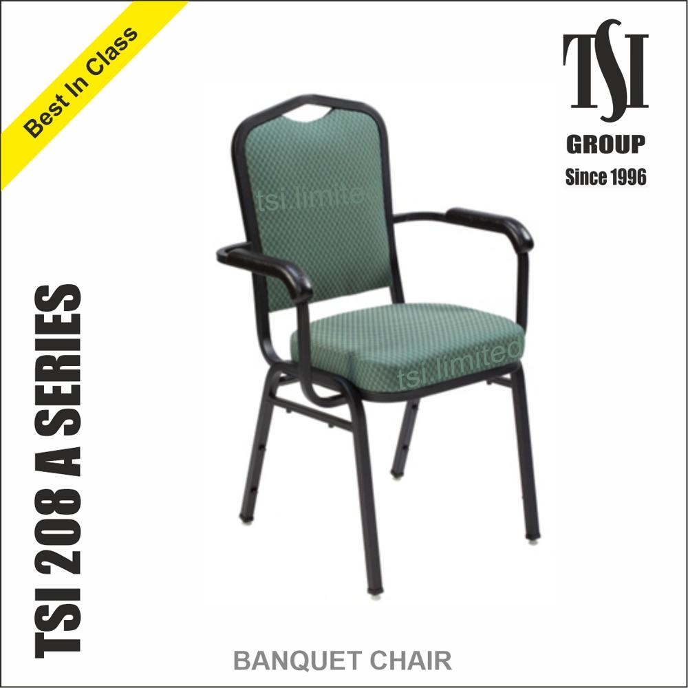 Modern Banquet Chairs with Armrests for Weddings, Conferences & Event Halls