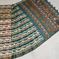 Soft Tussar Digital Print Multicolor Cotton Saree - Feature: Hand Wash