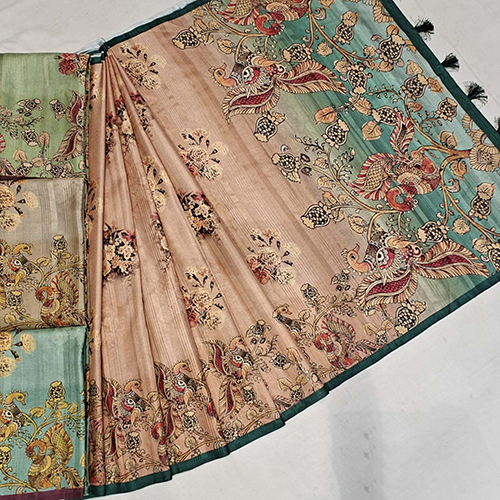 Soft Tussar Lining Casual Fancy Saree - Color: Any Color