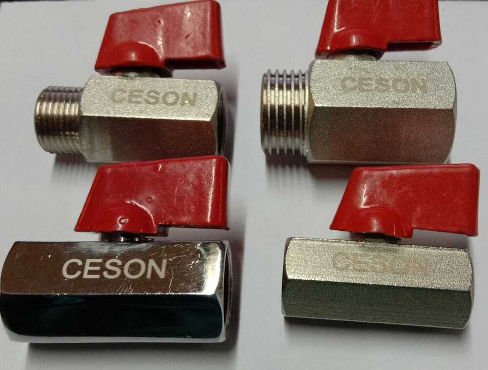 Nickel Plated Brass Mini Ball Valve Size: Customized