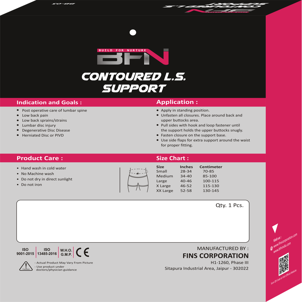 Bb-03 Contoured Ls Support - Usage: Industrial