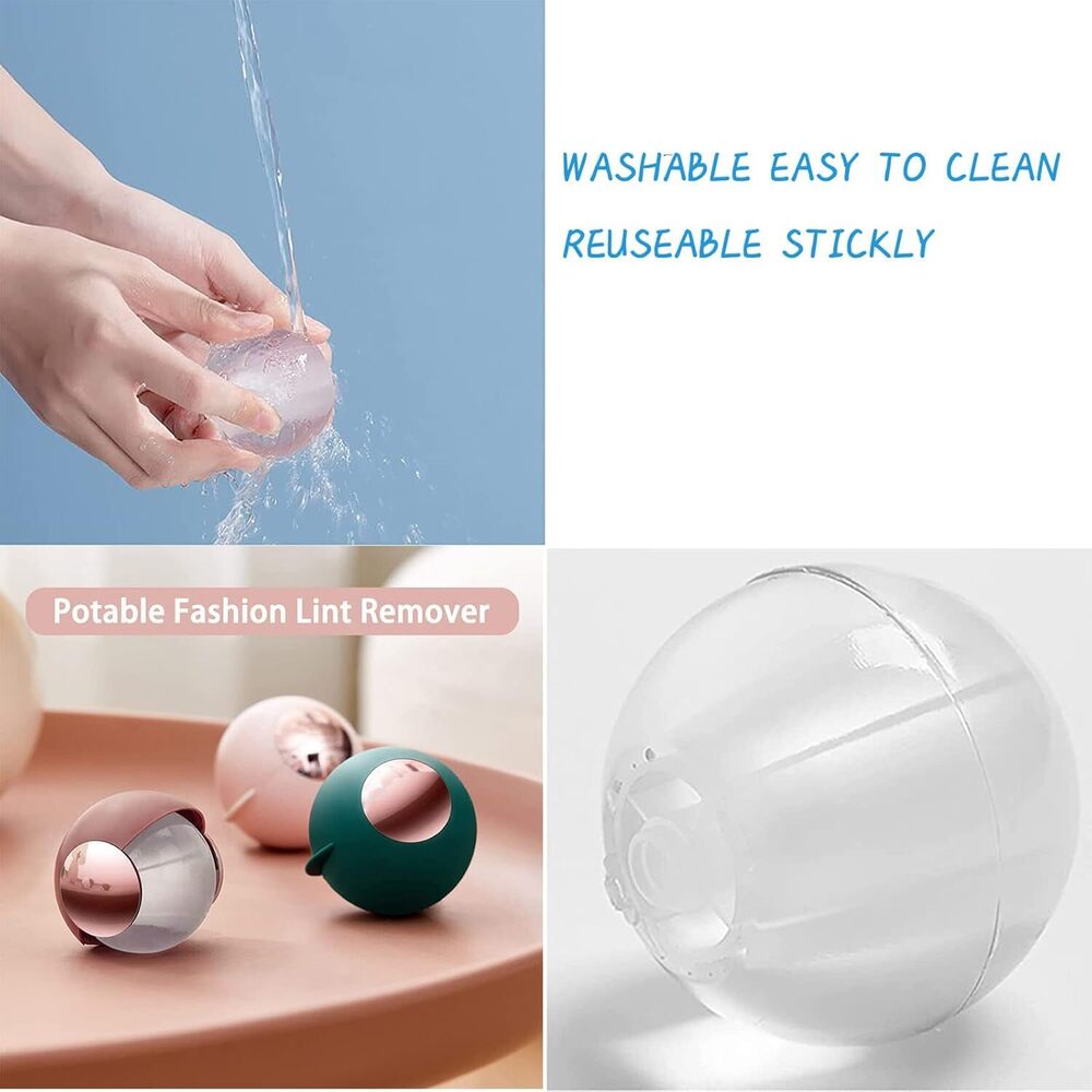 Lint Roller Ball - Tpe Material, 5x5x9 Cm | Washable & Reusable, Portable Hair & Dust Remover For Clothes, Furniture, And Travel