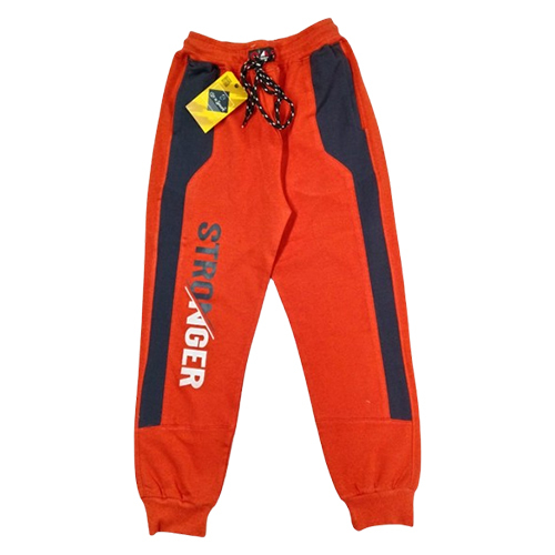 Boys Loopknit Track Pants With Contrast Panel Print - Age Group: Kids