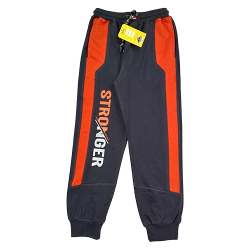 Boys Loopknit Track Pants With Contrast Panel Print - Age Group: Kids