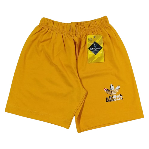 Boys Yellow Cotton Sinker Boxer Without Pockets - Design: Trendy