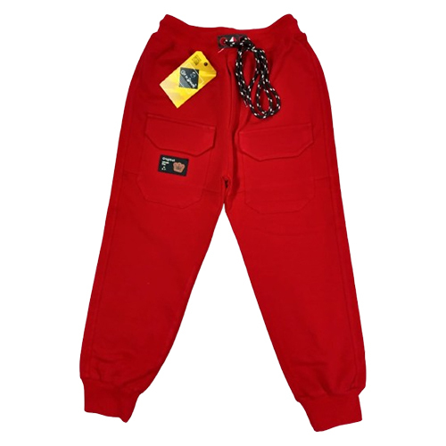 Boys Red Loopknit Track Pants - Age Group: Kids