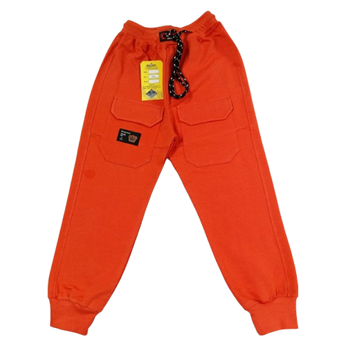 Boys Red Loopknit Track Pants - Color: Orange