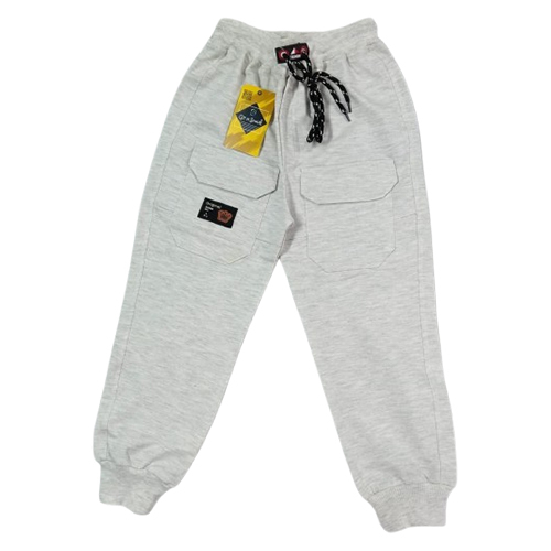 Boys Grey Loopknit Track Pants - Color: White