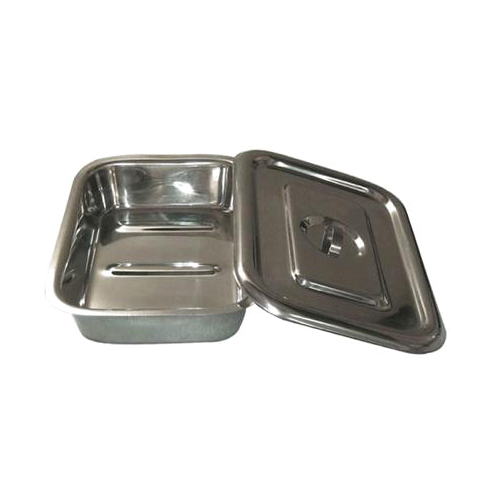 Hhit-101 Ss 202 Instrument Tray With Cover - Color: Silver