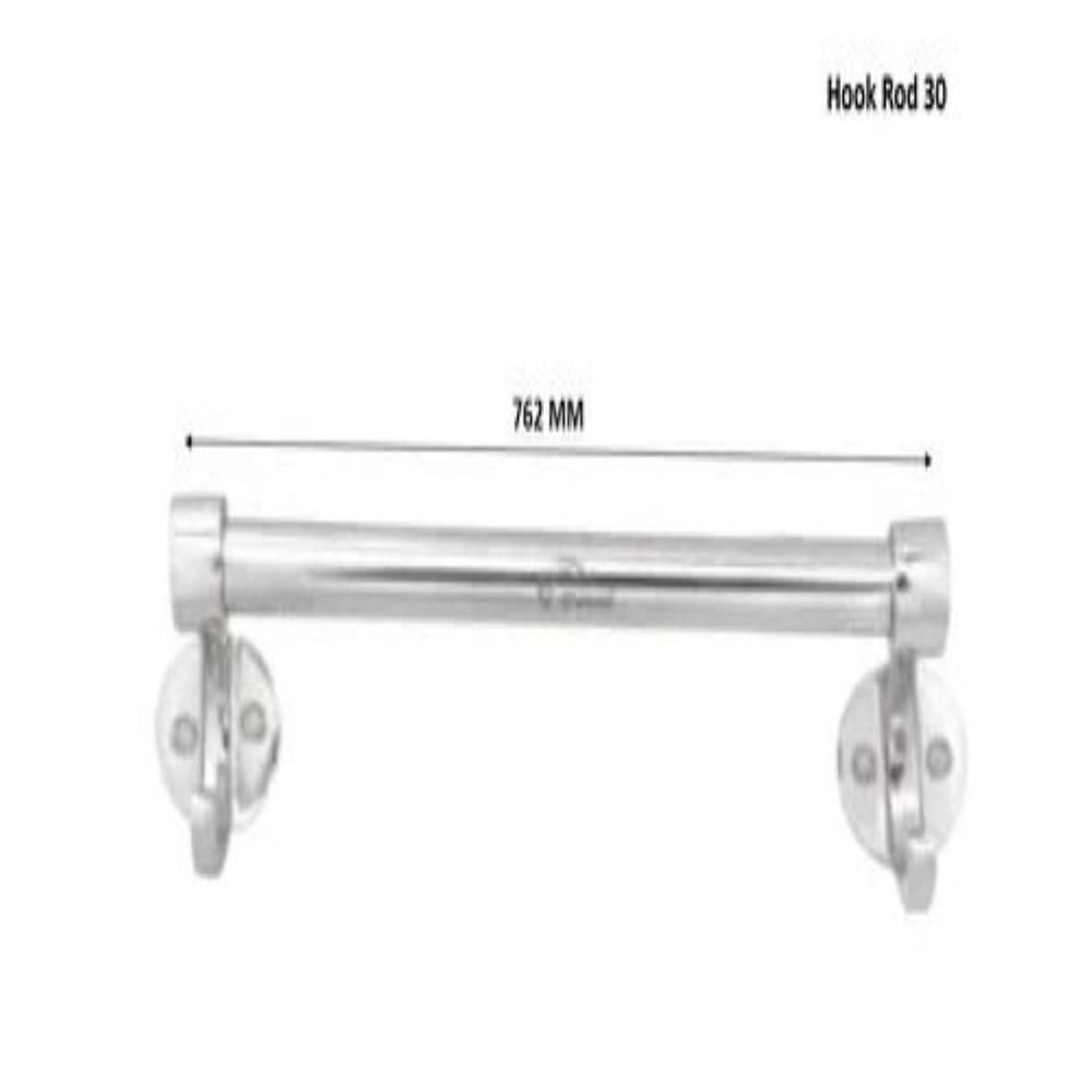 Stainless Steel Hook Towel Rod - Size: 24" And 18 "