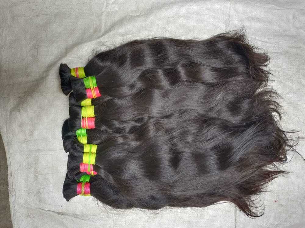 Raw Virgin Unprocessed Weft Hair Bundle - Color: Natural Black And Natural Brown