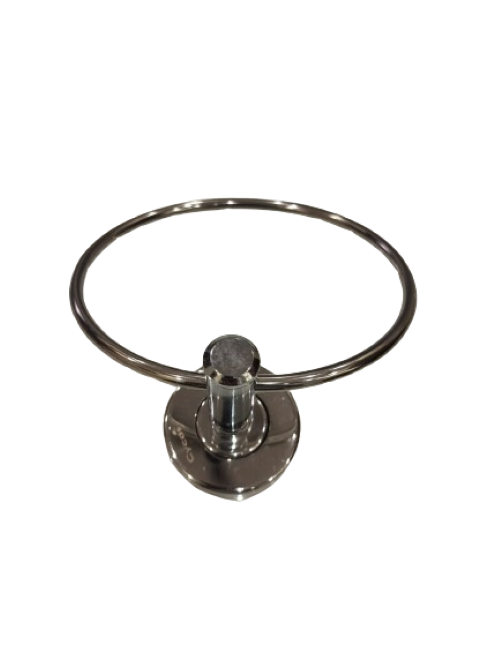 Stainless Steel Square Towel Ring - Color: Silver