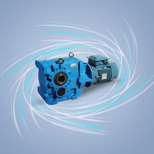 Bevel Helical Geared Motor - Color: Blue