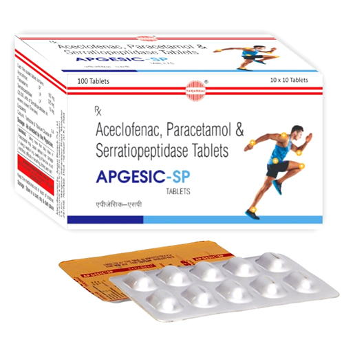 Aceclofenac Paracetamol And Serratiopeptidase Tablets - Pain Relief Combo, Suitable For All | Dry Storage, Healthcare Professional Dosage Instructions