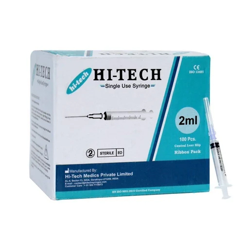 Hi Tech 2Ml Disposal Syringe - Needle Material: Stainless Steel