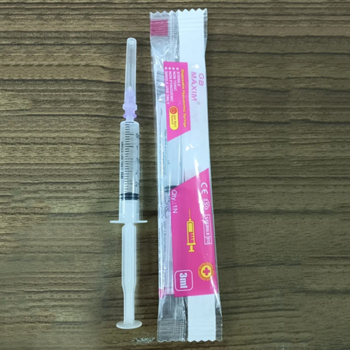 GB MAXIM 3 Ml Syringe - Stainless Steel Needle, 3ml Capacity | Disposable Single-Use Equipment for Hospital Usage