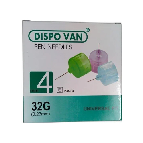 Dispovan Pen Needle - Stainless Steel, 0.23mm | Disposable, Single Use, Designed for Hospital and Clinic Use