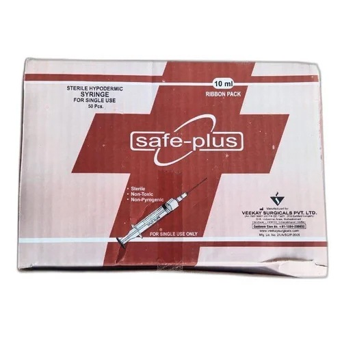 Safe Plus 10Ml Disposable Syringes - Needle Material: Stainless Steel