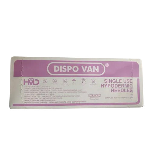 HMD Dispo Van Hypodermic Needle - Premium-Quality Stainless Steel, For Single-Use in Hospitals and Clinics - Easy Insertion, Less Pain, High Precision