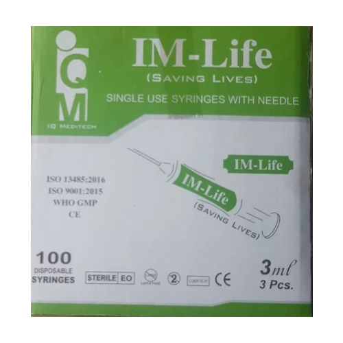 IM Life 3 Ml Disposable Syringe