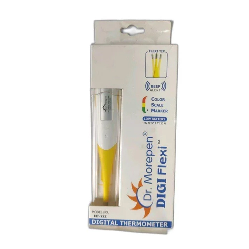 Dr Morepen Digi Flexi Mt 222 Digital Thermometer - Color: White & Yellow