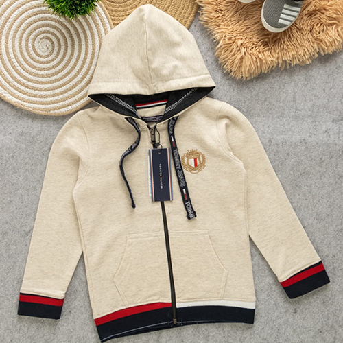 Kids Regular Fit Hoody T-Shirt - High-Quality Cotton Blend, Available in All Sizes, Modern Style, Washable, Perfect for Winter Wear | Plain Pattern for All Occasions