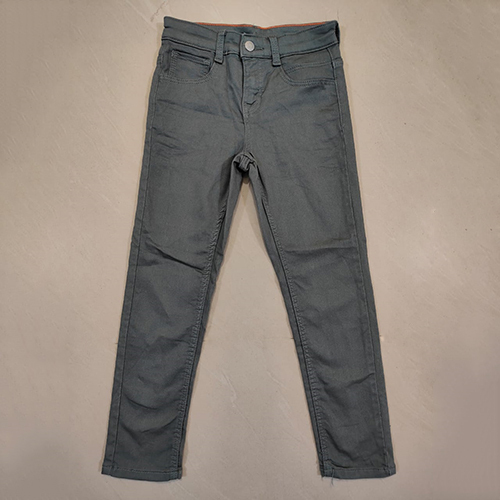 Kids Dark Grey Cotton Jeans