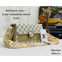 Printed Leather Check Handbag
