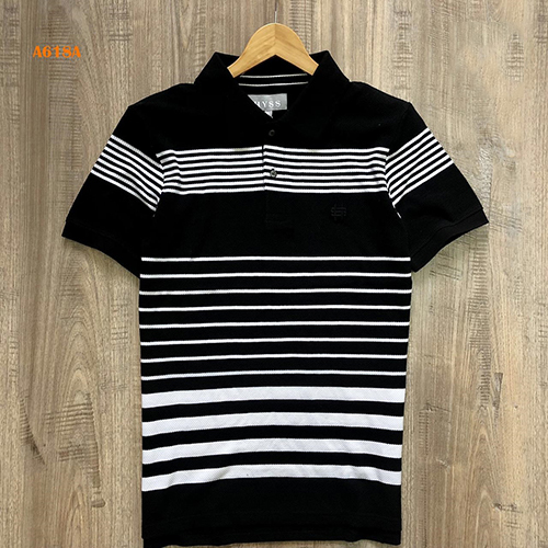 Mens Striped Polo T-Shirt - Age Group: Adult