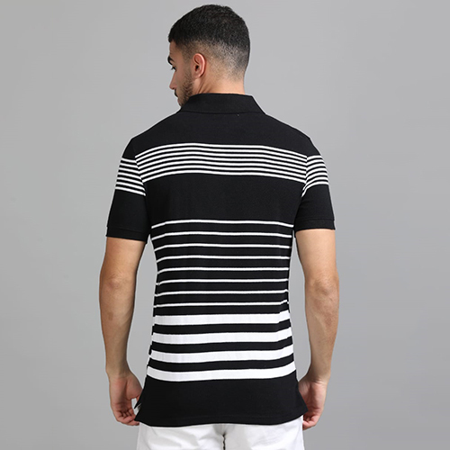 Mens Striped Polo T-Shirt