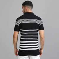 Mens Striped Polo T-Shirt
