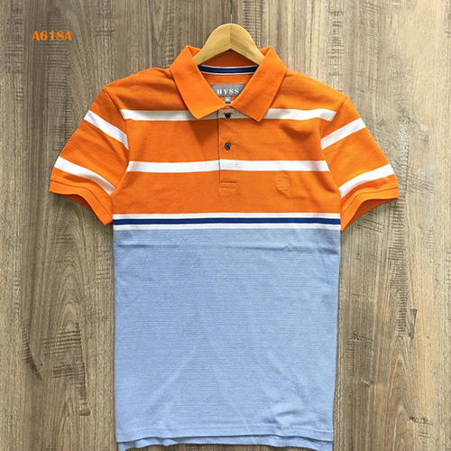 Mens Fancy Striped Polo T-Shirt - Color: Multicolor