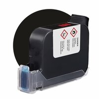 Black Solvent Ink Cartridge (12.7mm) Half-inch Printing For All-surface Marking