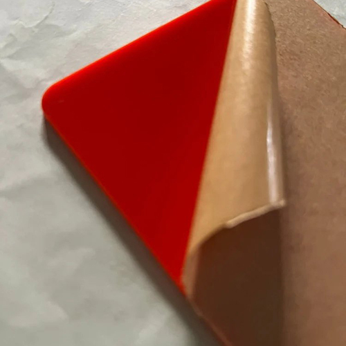 RED ACRYLIC CAST SHEET
