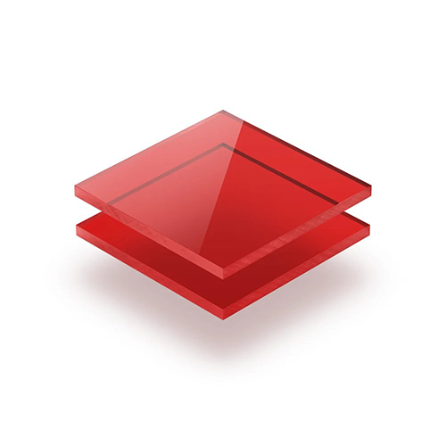 RED ACRYLIC CAST SHEET