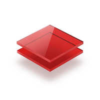 RED ACRYLIC CAST SHEET