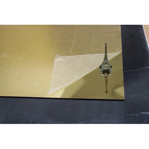 Acrylic Mirror Sheet - 6X3 Feet, 6X4 Feet, 8X4 Feet | Glossy Finish, 2mm Thick, Golden Color