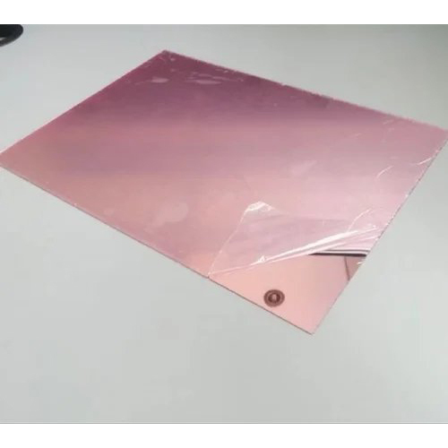 Rose Gold Acrylic Mirror Sheet - Size: 4X8 Ft