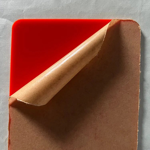 Cast acrylic red plan sheet