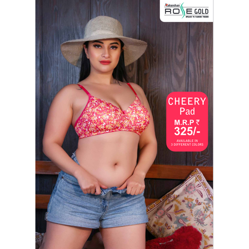 Pink Cherry Pad Bra - Color: Multicolor