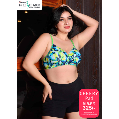 Multicolour Cheery Pad Bra - Fabric Type: Cotton