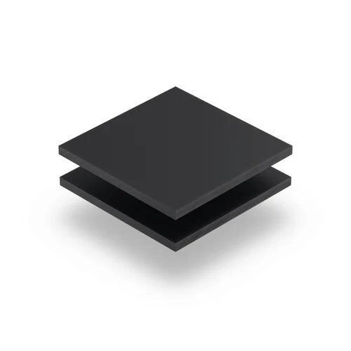 Acrylic Black Plan Sheet - Color: Transparent