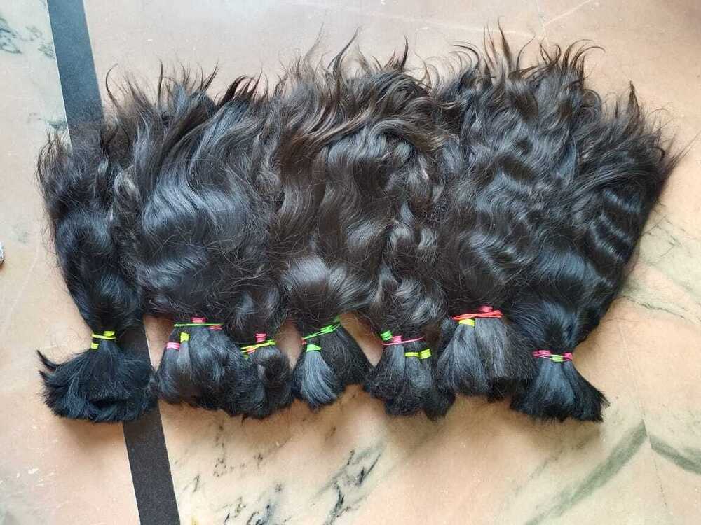 Raw Bulk Human Hair Braiding Indian South Indian Temple 12A Grade
