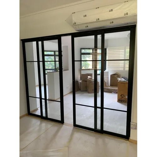Aluminum Sliding Glass Door - Color: Transparent