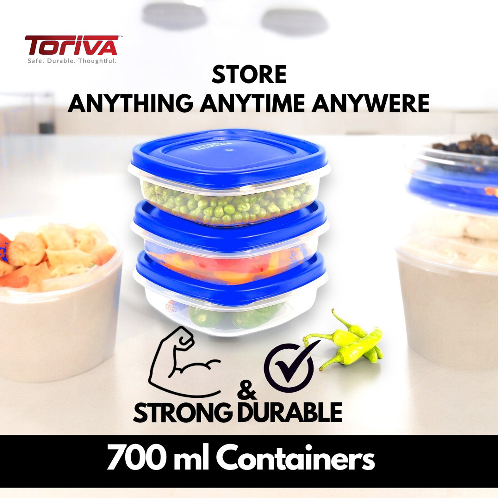 700ml counter top container: set of 3