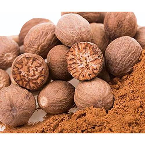 Whole Nutmeg - Solid Form, Round Shape, Brown Color | Enhances Sweet and Savory Dishes, 3-Year Shelf Life, Easily Grated or Ground