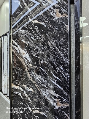 Bamboo Charcoal Decorative Panel Marble Pattern surface Glossy /Matt/Embossed